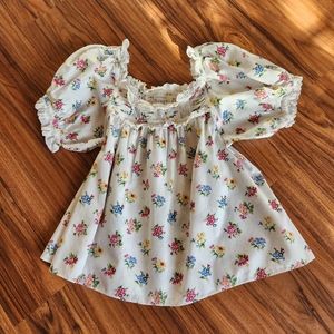 Doen floral white blouse small